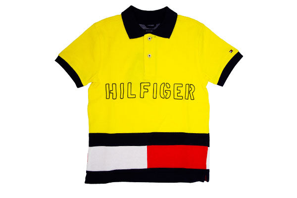 Tommy Hilfiger Boys Yellow Blocked Polo Shirt