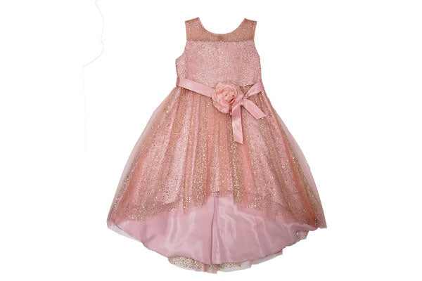 Monsoon Kids  Glitz Mesh Dress Pink