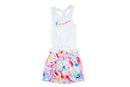 Nike Girl's Logo Tank Top and Printed Scooter Skirt Set