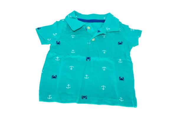 Carter's Baby Boy 2-Piece Crab Print Polo & Short Set