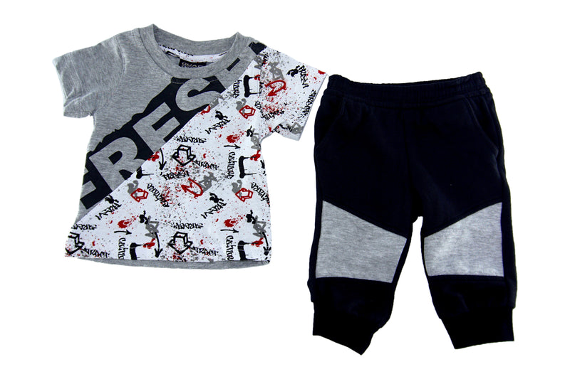 Quad Seven Baby Boys Superior Graphic Tee and Joggers Set