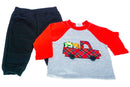 Matt's Scooter Top and Pants Set, Truck Applique