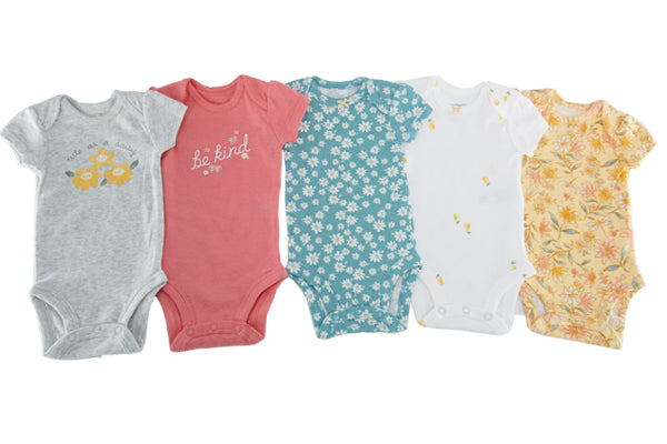 Carter's Baby Girl 5-pack Short Sleeve Bodysuits