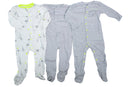 Mothercare Boys Strips and Clock Cotton Sleepsuits – 3 Pack