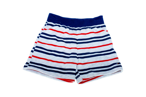 Tommy Hilfiger Baby Boys Knit Polo and Horizontal Stripe Shorts, 2 Piece Set