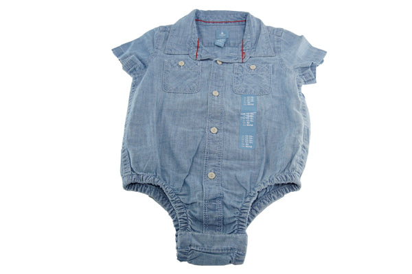 Gap Baby Boy Demin Button Up Onesie