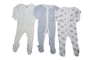 M&S Baby 3pk Organic Cotton Pink Mix Sleepsuits