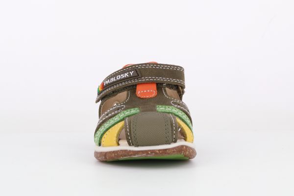 Pablosky Kids Green Leather Boys Sandal - 058195