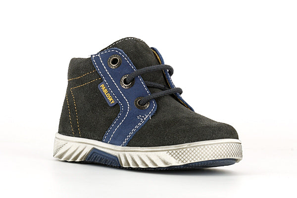 Pablosky Kids Dark Green Suede Boys Boots - 062356