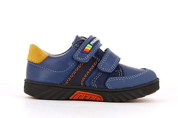 Pablosky Kids Navy Leather Velcro Boys Sneaker - 063142