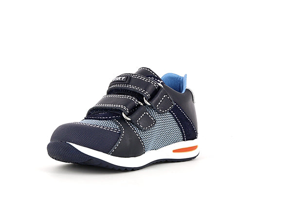 Pablosky Kids Navy Leather Velcro Boys Sneaker - 063425