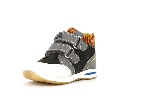 Pablosky Kids Grey Leather Boys Sneaker - 063652