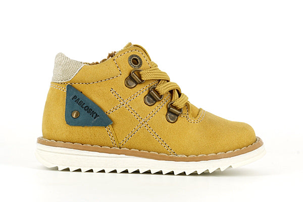 Pablosky Kids Yellow Leather Boys Boot - 064644