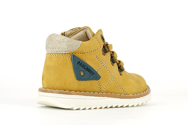 Pablosky Kids Yellow Leather Boys Boot - 064644