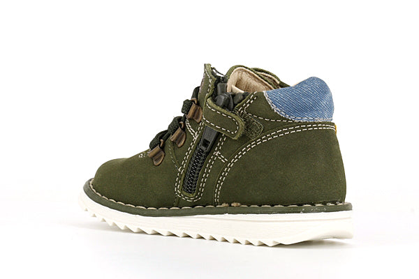 Pablosky Kids Green Nubuck Leather Boys Boot - 064684