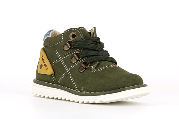 Pablosky Kids Green Nubuck Leather Boys Boot - 064684