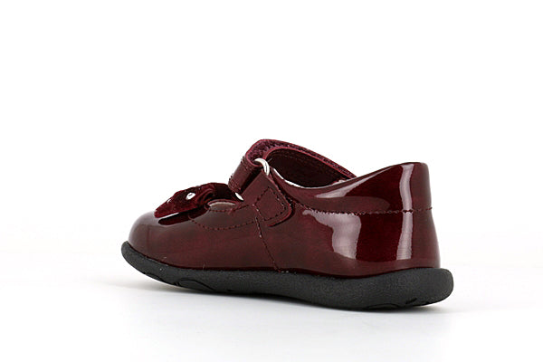 Pablosky Kids Wine Red Leather Mary Jane Girls Shoe - 068269