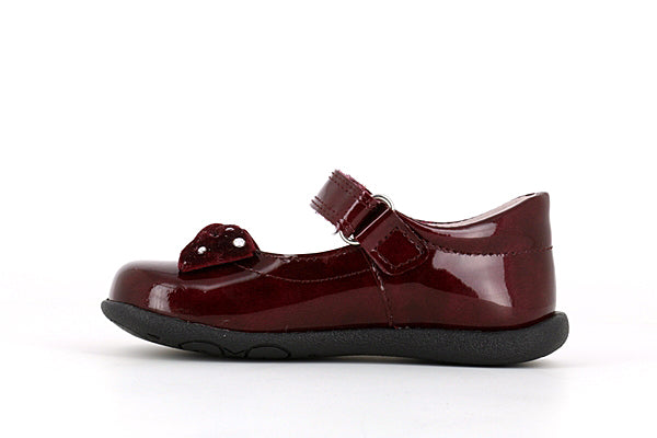 Pablosky Kids Wine Red Leather Mary Jane Girls Shoe - 068269