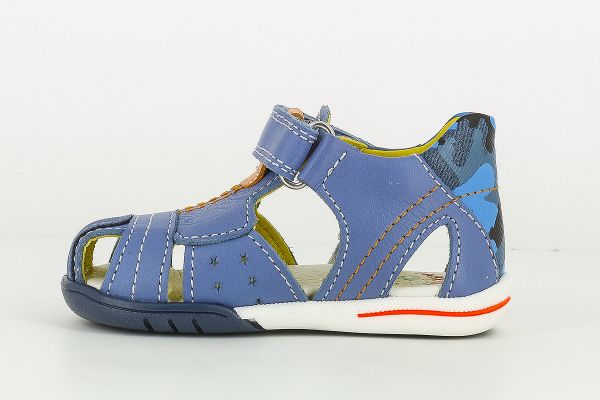 Pablosky Kids Blue Leather Boys Sandal - 069912