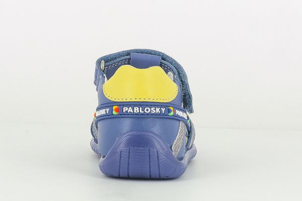 Pablosky Kids Blue Leather Boys Sandal - 070812