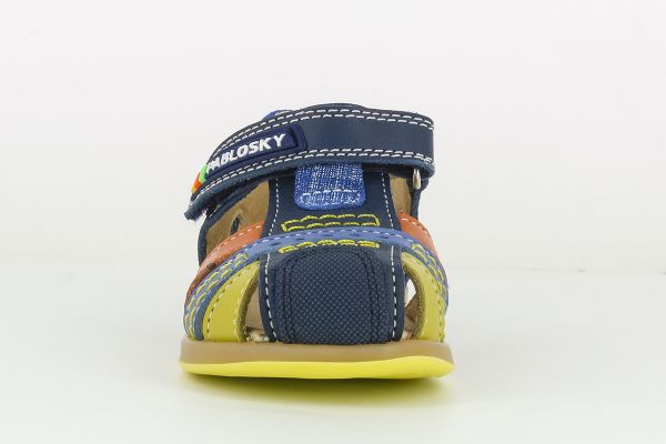 Pablosky Kids Navy Leather Boys Sandal - 079722