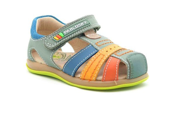 Pablosky Kids Green Leather Sandal - 079792