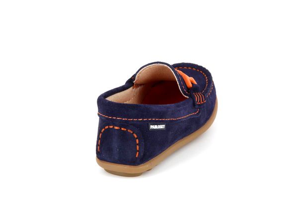 Pablosky Navy Suede Boys Driver Shoe - 123124