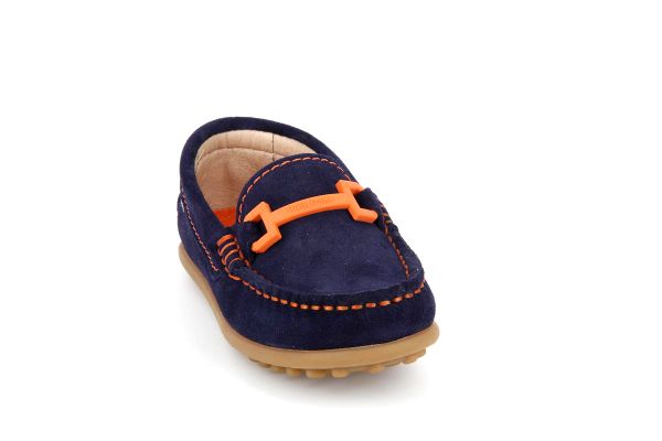 Pablosky Navy Suede Boys Driver Shoe - 123124