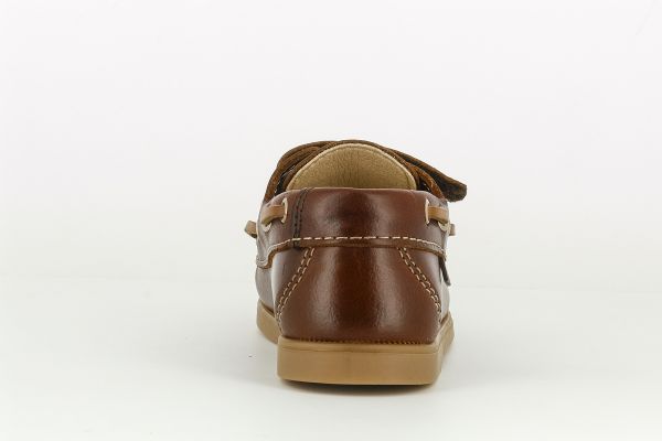 Pablosky Kids Brown Leather Boys Moccasin Shoe - 125790