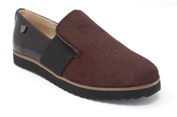 Venettini Boys 55-Noka Bordo Pony Leather Slip On Shoe