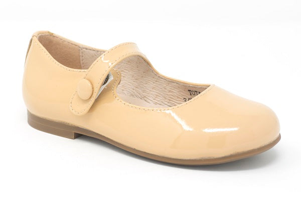 Venettini Girls 55-Tota Nude Patent Mary Jane Shoe