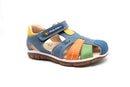 Pablosky Kids Navy Leather Boys Sandal - 058116