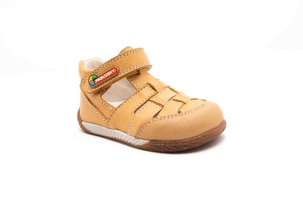 Pablosky Kids Brown Leather Boys Sandal - 045686