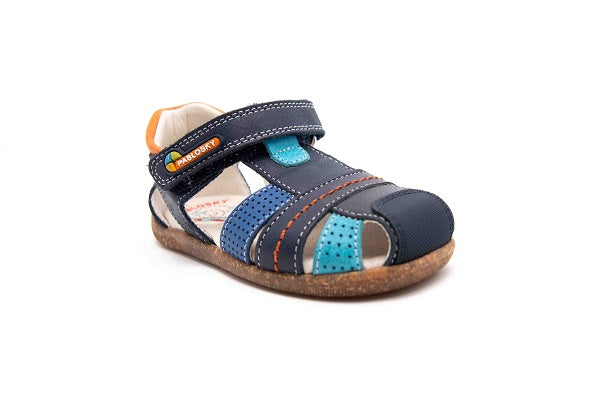 Pablosky Kids Navy Leather Boys Sandal - 024726