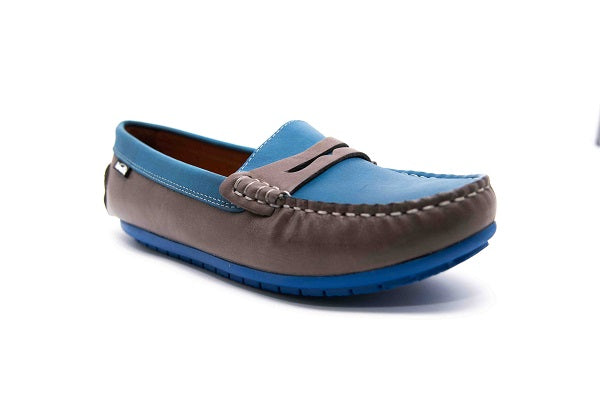 Venettini Boys 55-Savor Wood Silk & Ocean Silk Wax Leather Loafer