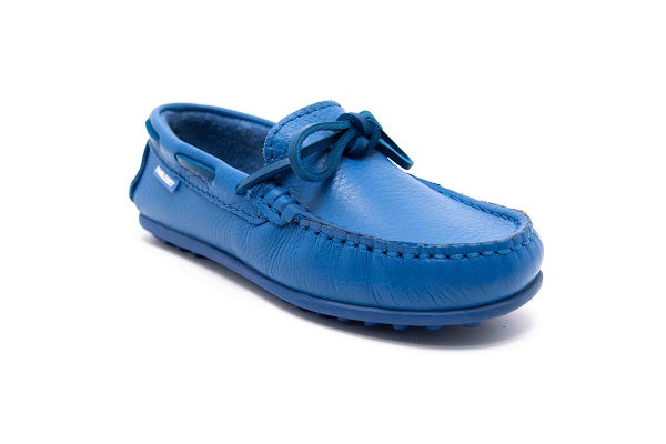 Pablosky Kids Blue Leather Driver Shoe - 125145