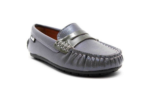 Venettini Boys 55-Savor 174 Grey Gambino Leather Loafer