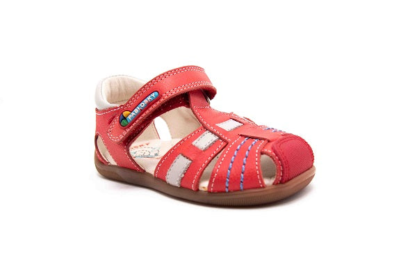 Pablosky Kids Red Leather Boys Sandal - 024566