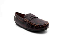 Venettini Boys 55-Savor Brown Nail Leather Loafer Shoe