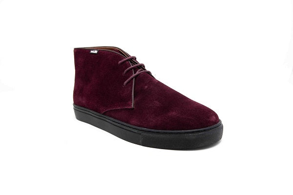 Venettini Boys 55-Drew Bordo Suede & Brown Leather Sneaker