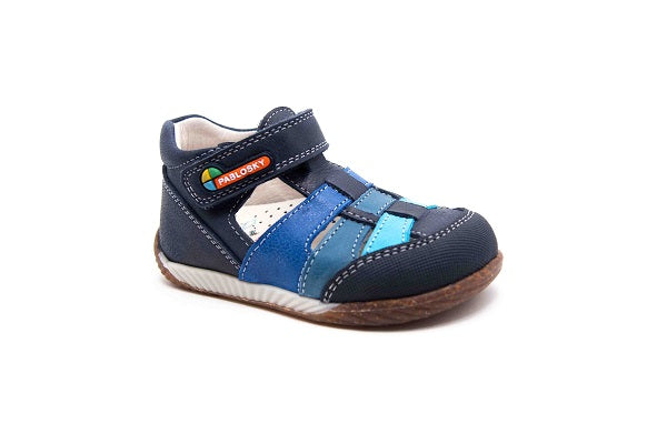 Pablosky Kids Navy Leather Boys Sandal - 045626