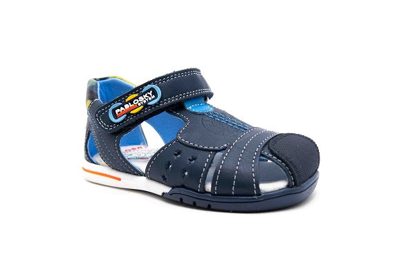 Pablosky Kids Navy Leather Boys Sandal - 069922