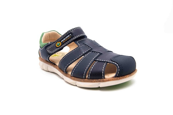 Pablosky Kids Navy Leather Boys Sandal - 589226