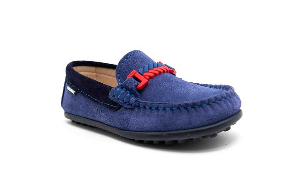 Pablosky Kids Blue Suede Leather Boys Loafer - 125442