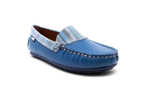 Venettini 55-Julien Indigo & Blue Leather Combo Loafer