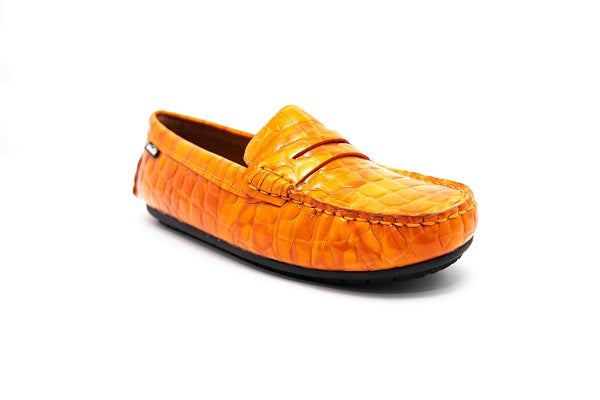 Venettini 55-Savor Tangerine Patent Loafer Shoe