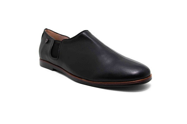 Venettini 55-Mira Black Prime Leather Flat Shoe