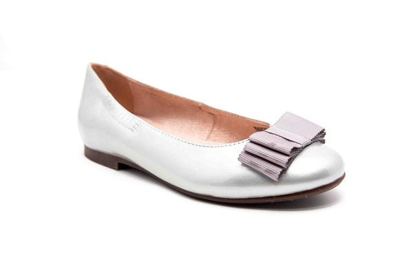 Venettini Girls 55-Darcy 2 Grey Patent Flat Shoe