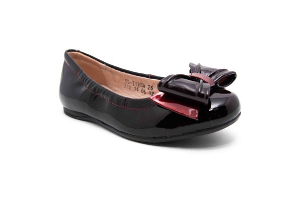 Venettini Girls 55-Ivana Bordo Fade Leather Flat Shoe