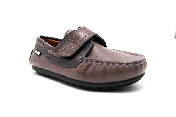 Venettini Boys 55-Samy 2 Wood Crazy & Oil Leather Velcro Loafer